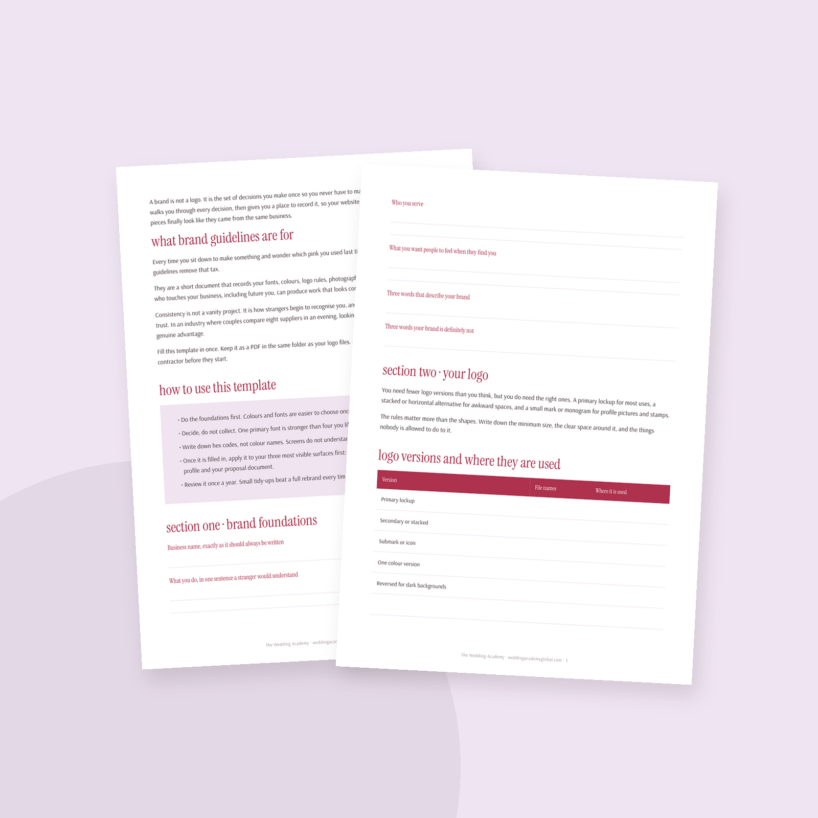 The Brand Guidelines Template