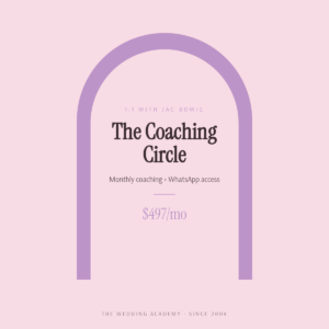 The Coaching Circle, monthly wedding business coaching with Jac Bowie