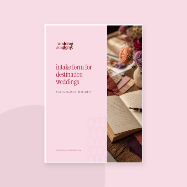 Intake Form for Destination Weddings