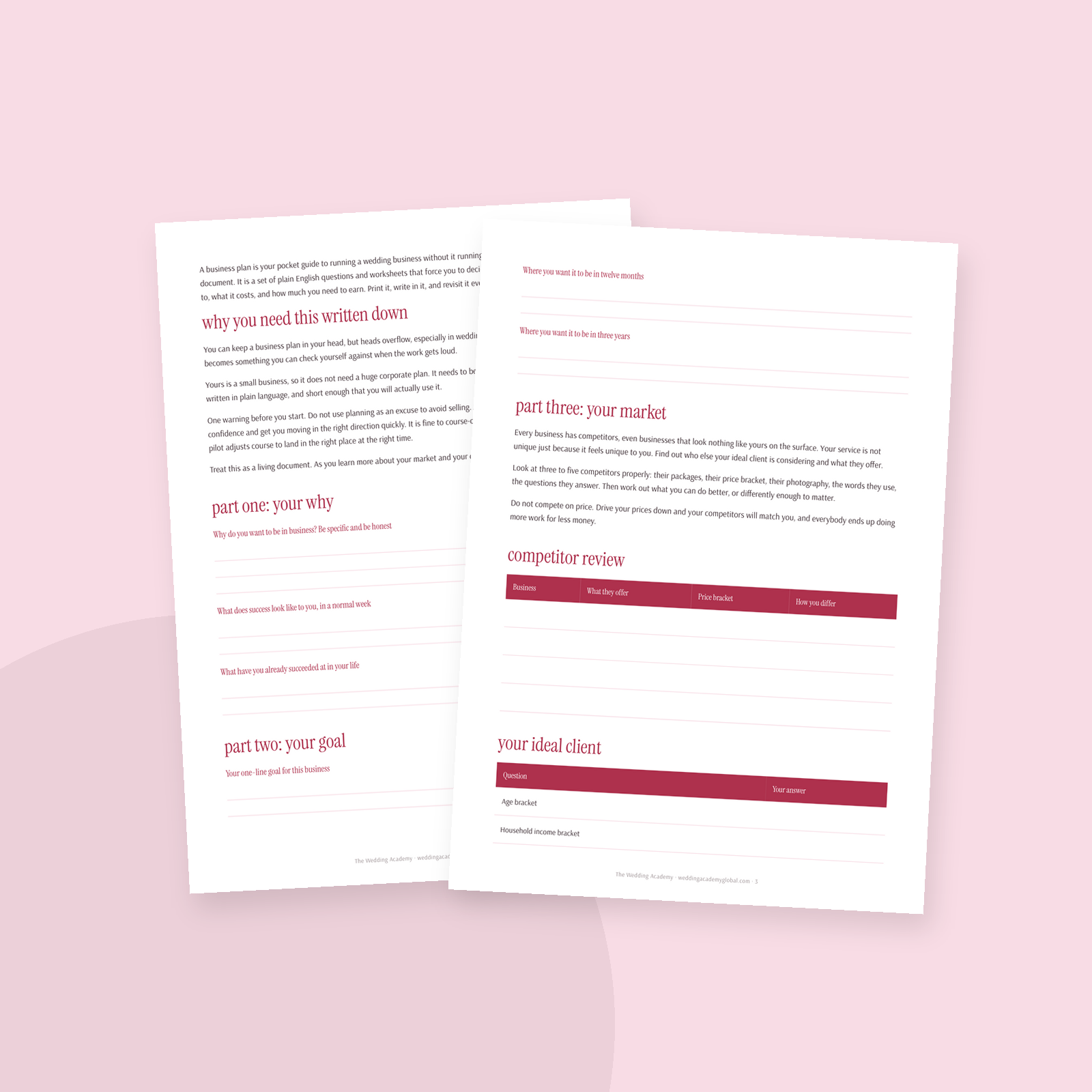 The Full Wedding Business Plan