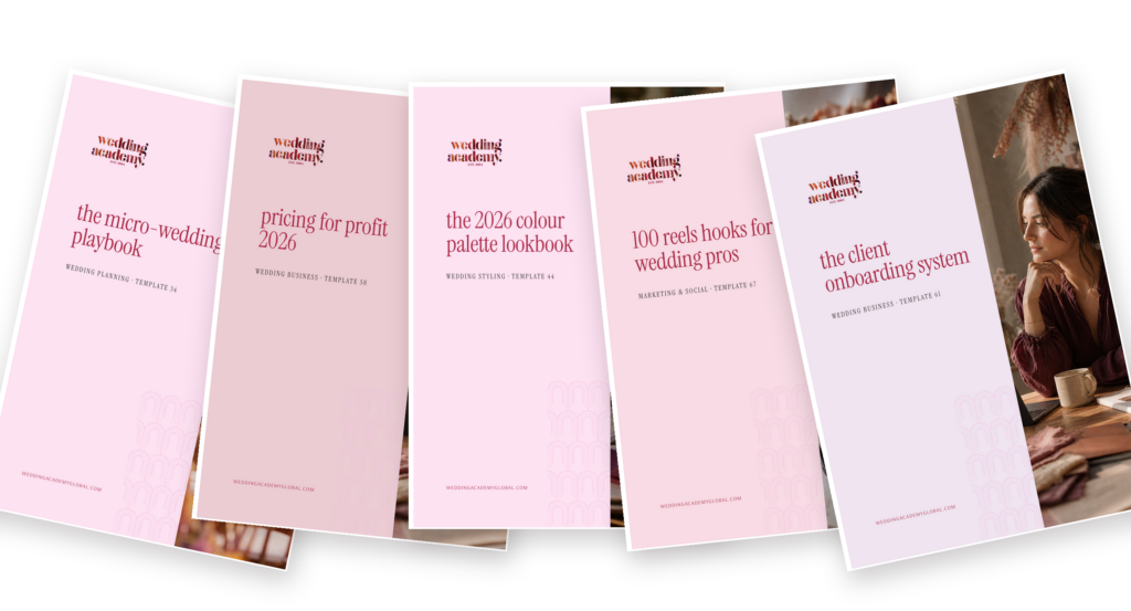 The Vault - all 93 Wedding Academy templates