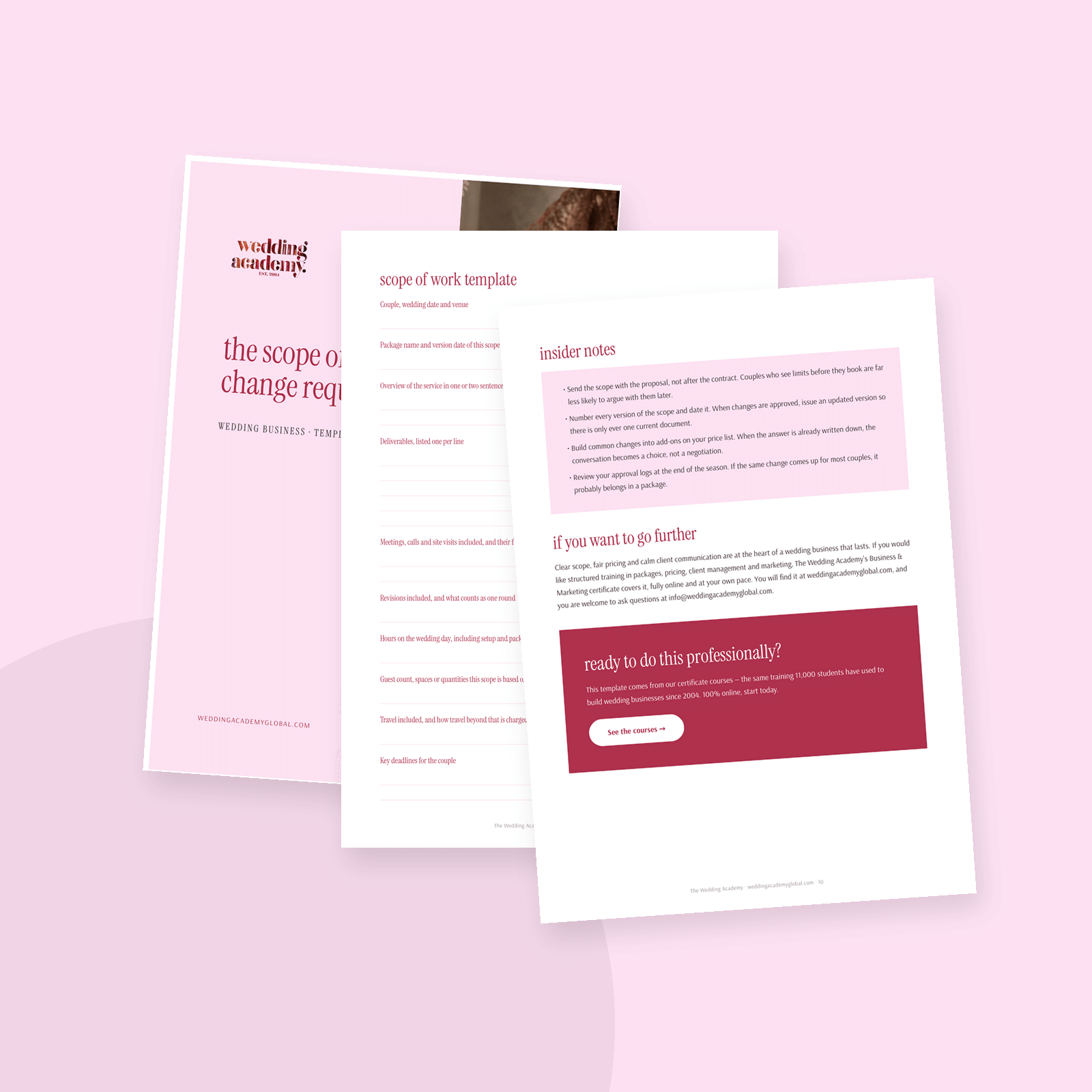 The Scope of Work & Change Request Kit - printable PDF template