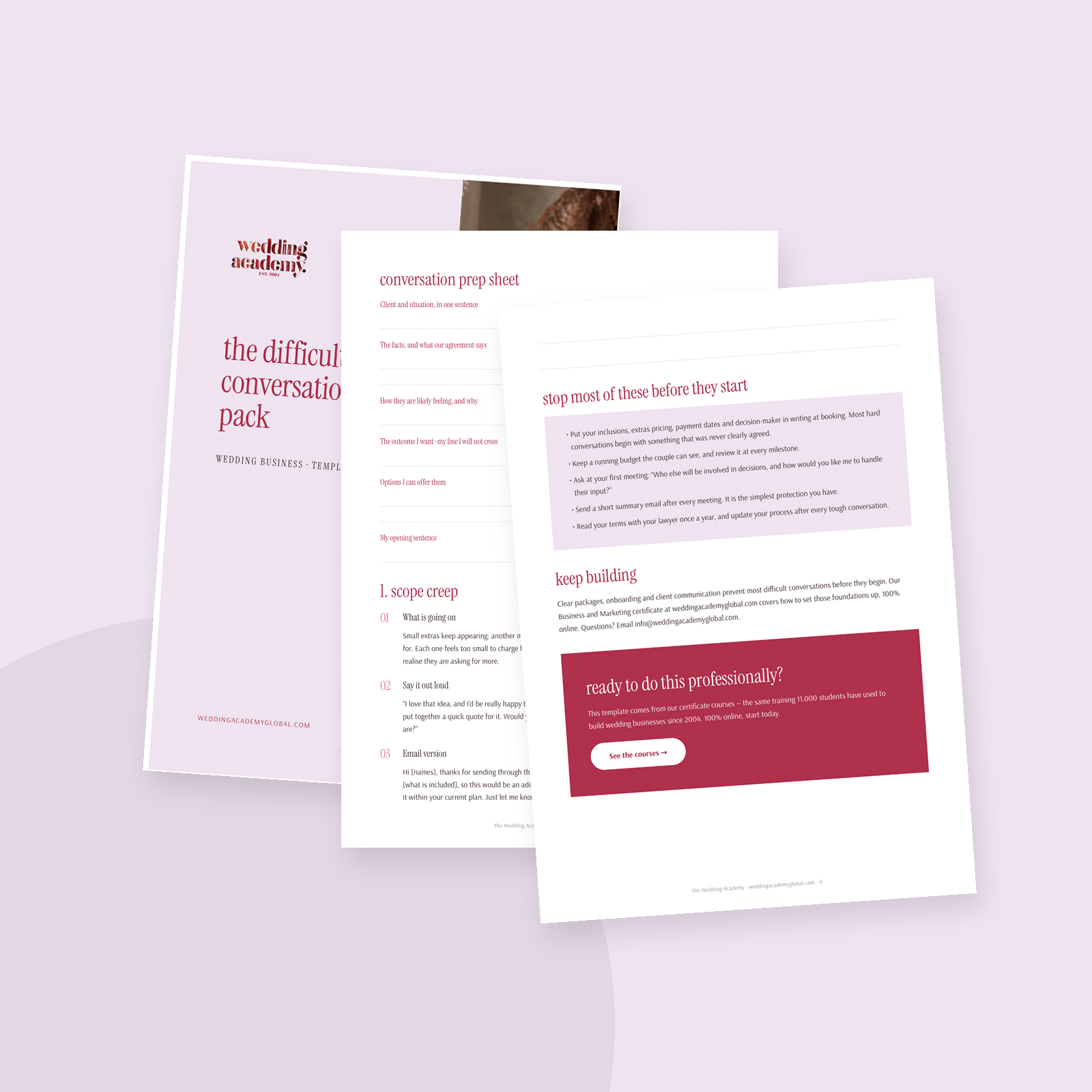 The Difficult Client Conversations Script Pack - printable PDF template