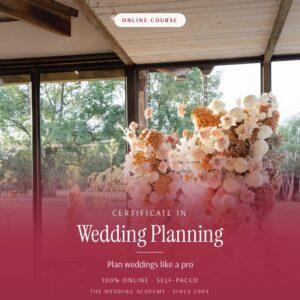 Certificate in Wedding Planning online course