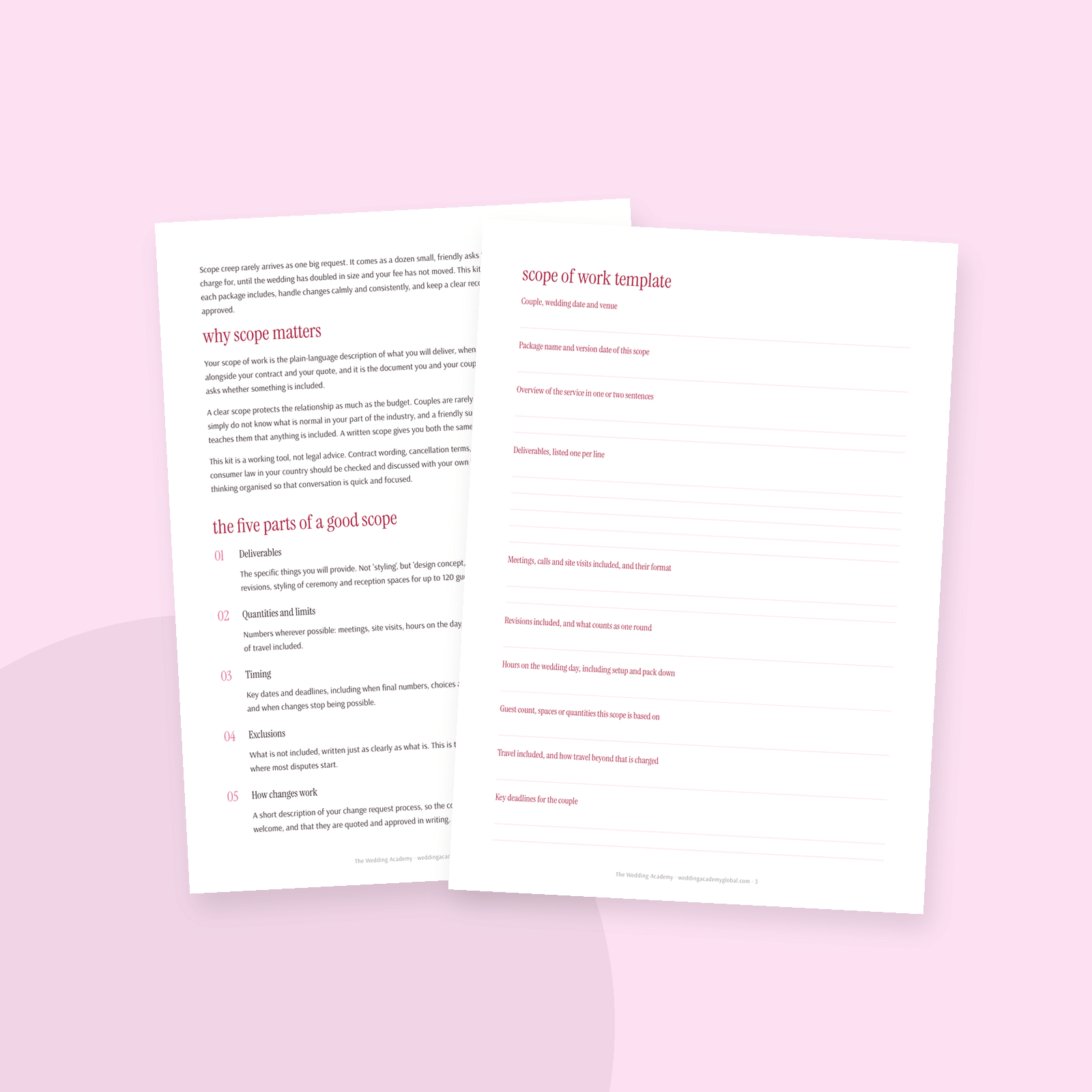 The Scope of Work & Change Request Kit - inside pages