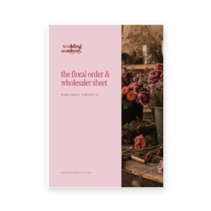 The Floral Order & Wholesaler Sheet