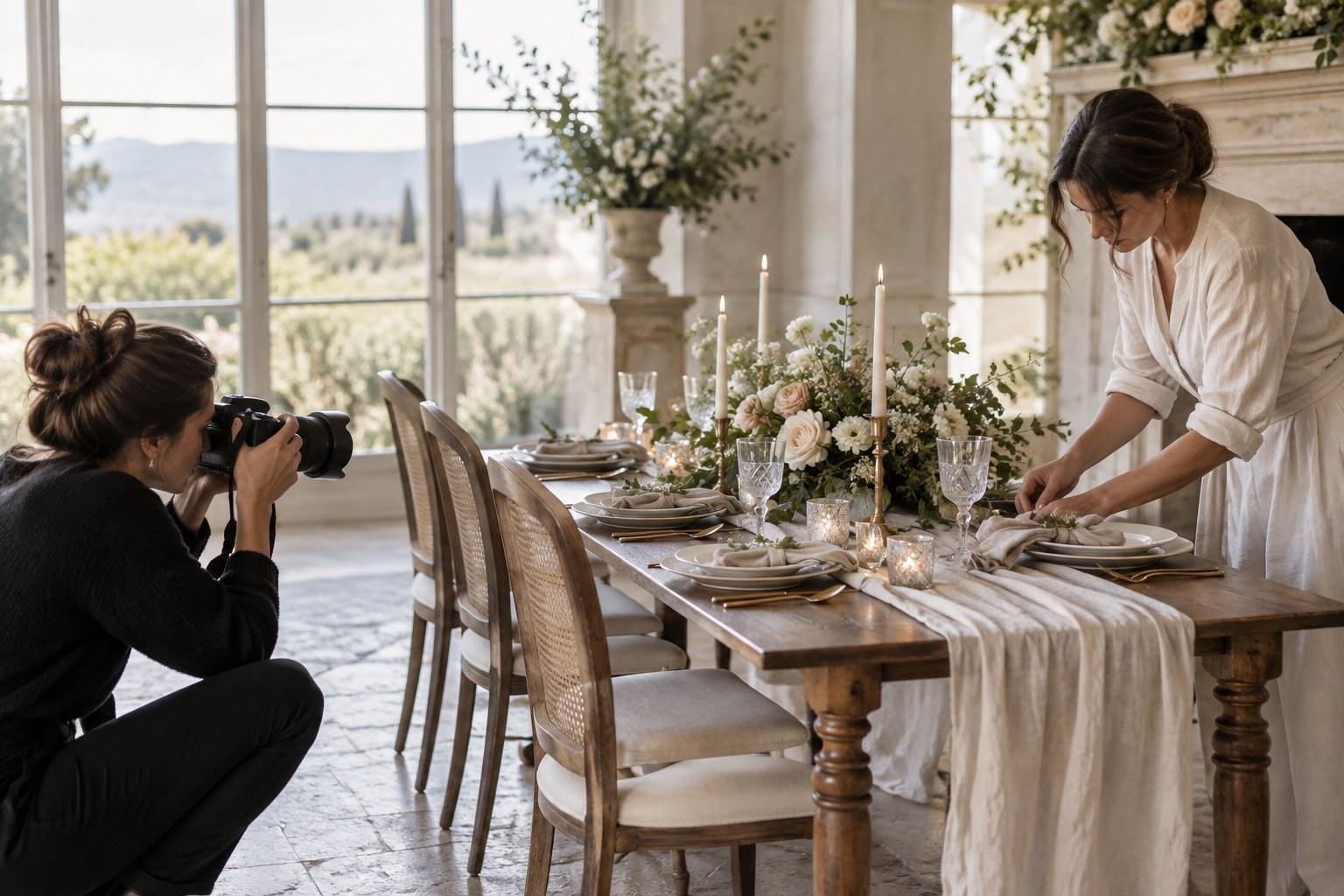 New wedding planner building a portfolio through a styled shoot