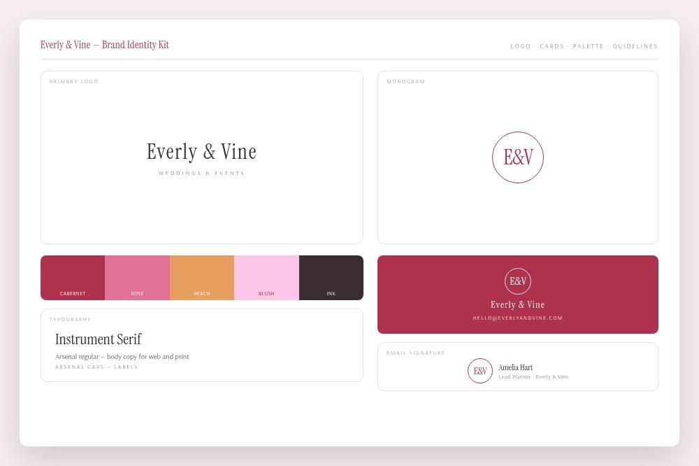 Wedding Academy | Services Brand Identity Kit for wedding businesses