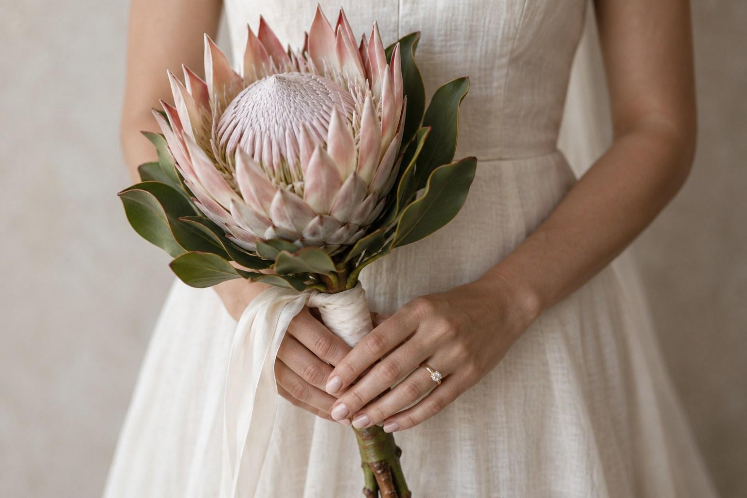 single statement stem wedding bouquet alternative