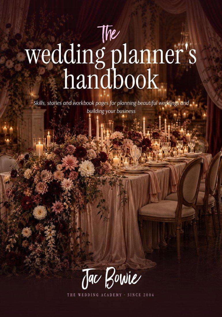 Wedding Academy | The Wedding Planner’s Handbook by Jac Bowie The Wedding Planner's Handbook by Jac Bowie, front cover