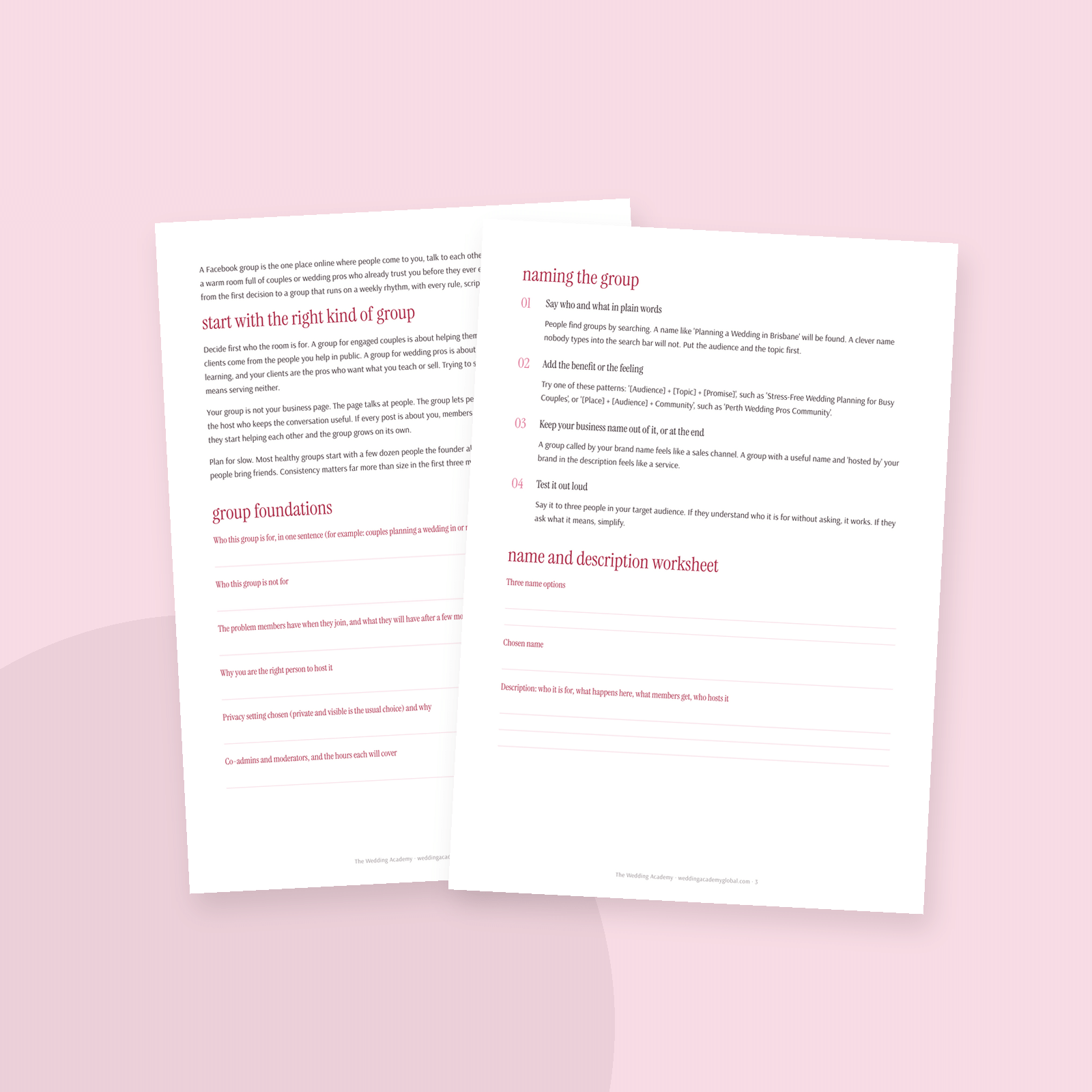 The Facebook Group Community Builder - inside pages