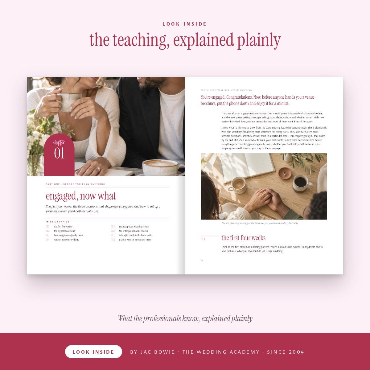 Look inside The Couple's Wedding Planning Handbook: chapter one
