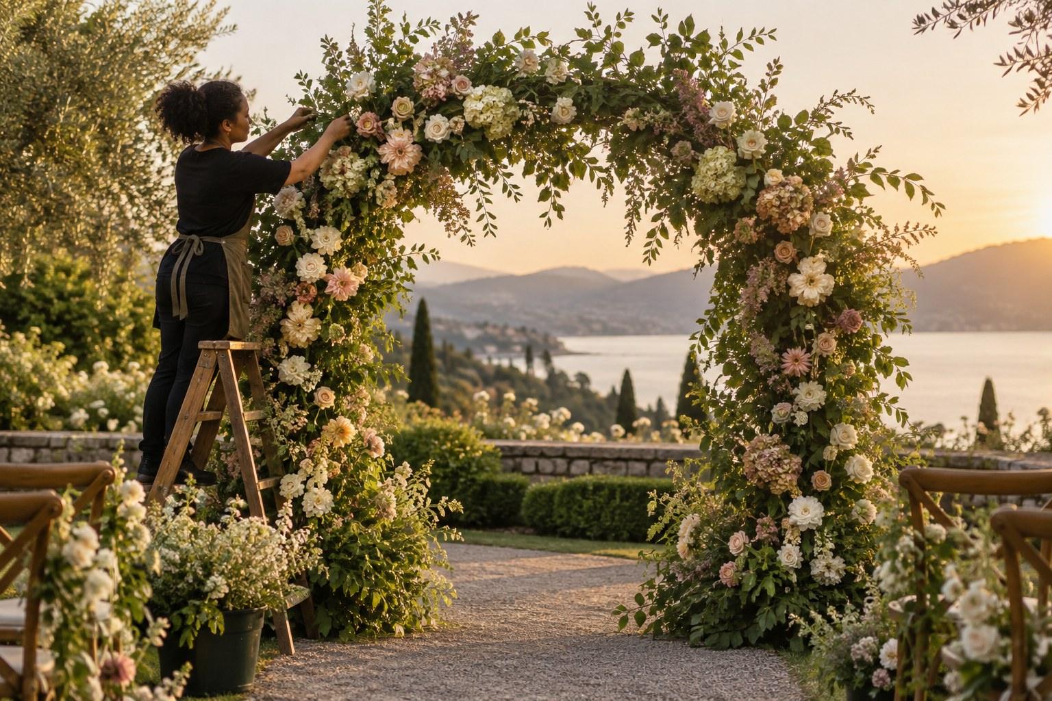Wedding Academy | Floral Foam Alternatives Wedding Florists Actually Use foam-free wedding floral arch installation