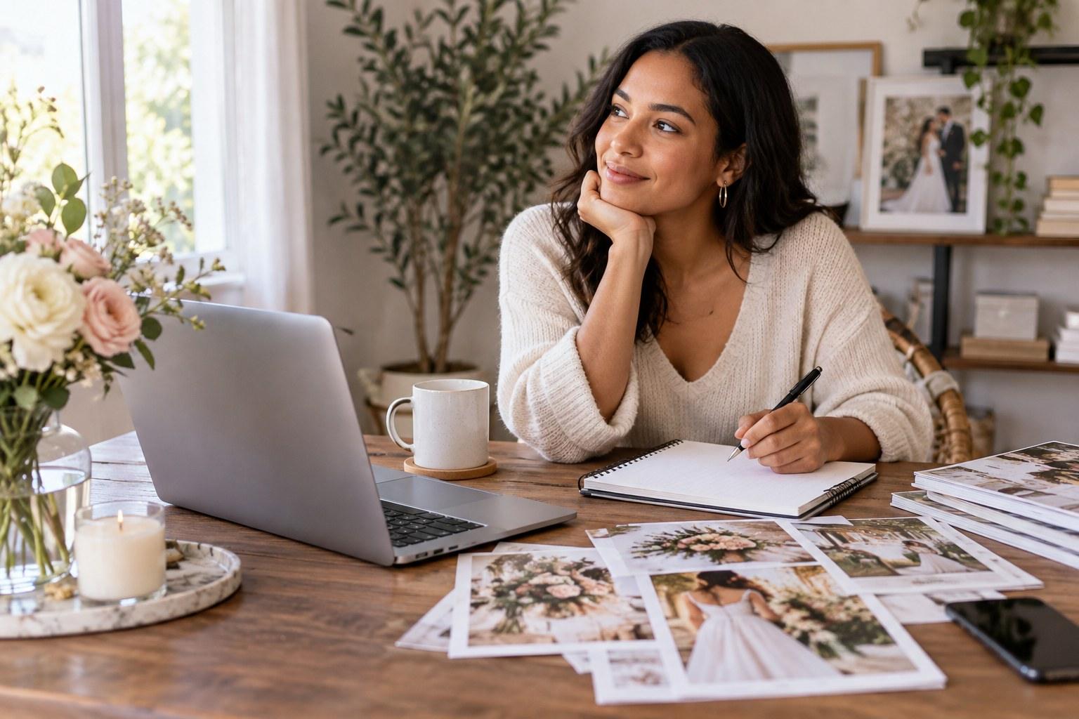 aspiring wedding planner researching a wedding planning career