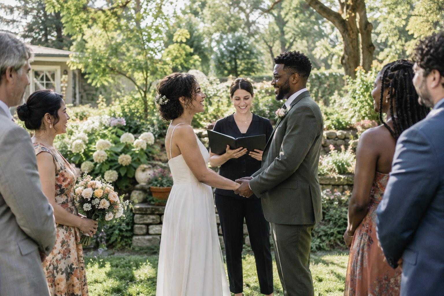 Wedding Academy | Micro Wedding Timeline: How to Plan One From Start to Finish small micro wedding ceremony with a handful of guests