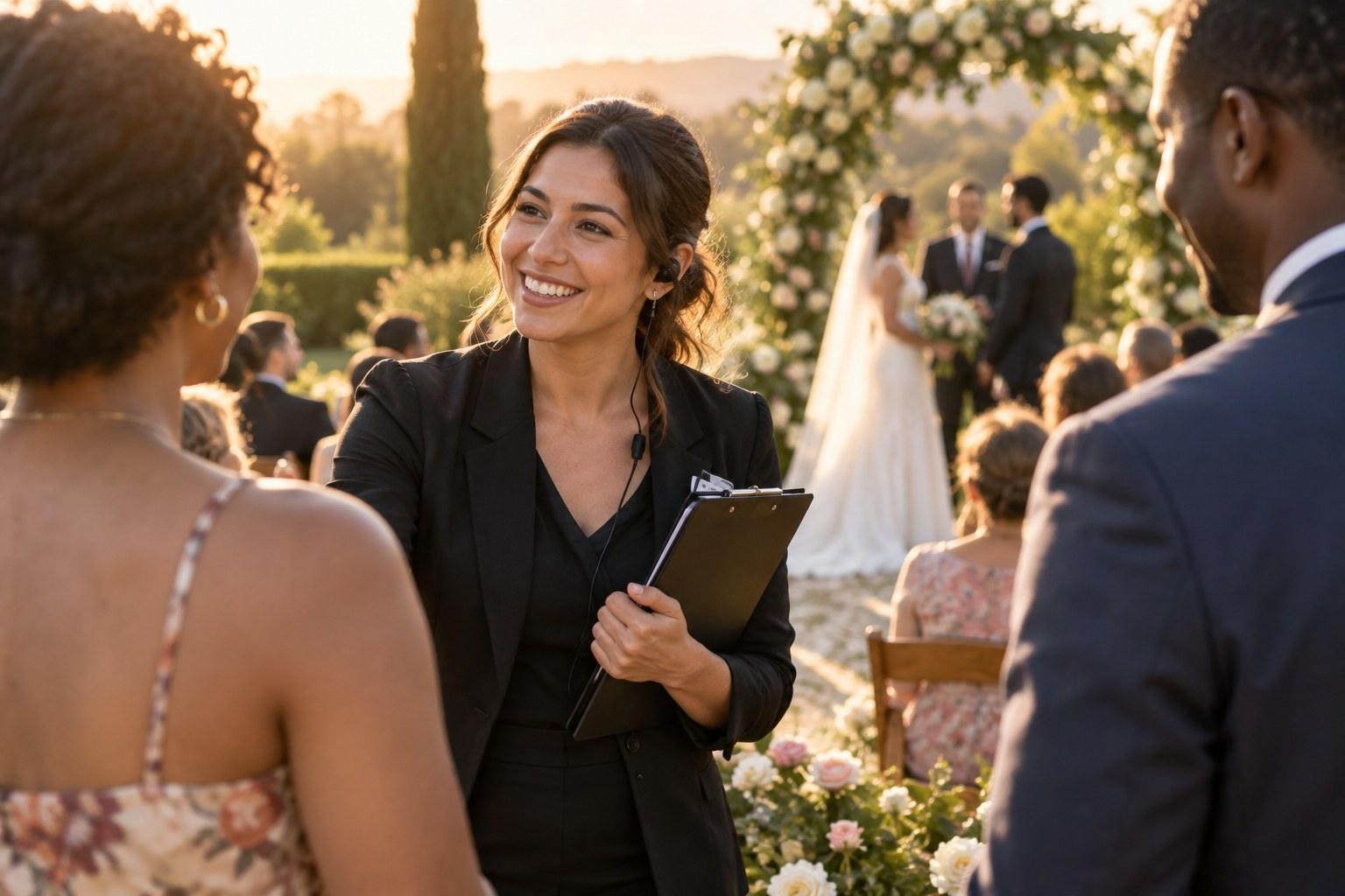 Wedding Academy | Online Certificate vs Diploma for Wedding Planners: Which Do You Actually Need? newly trained wedding planner working on her first wedding