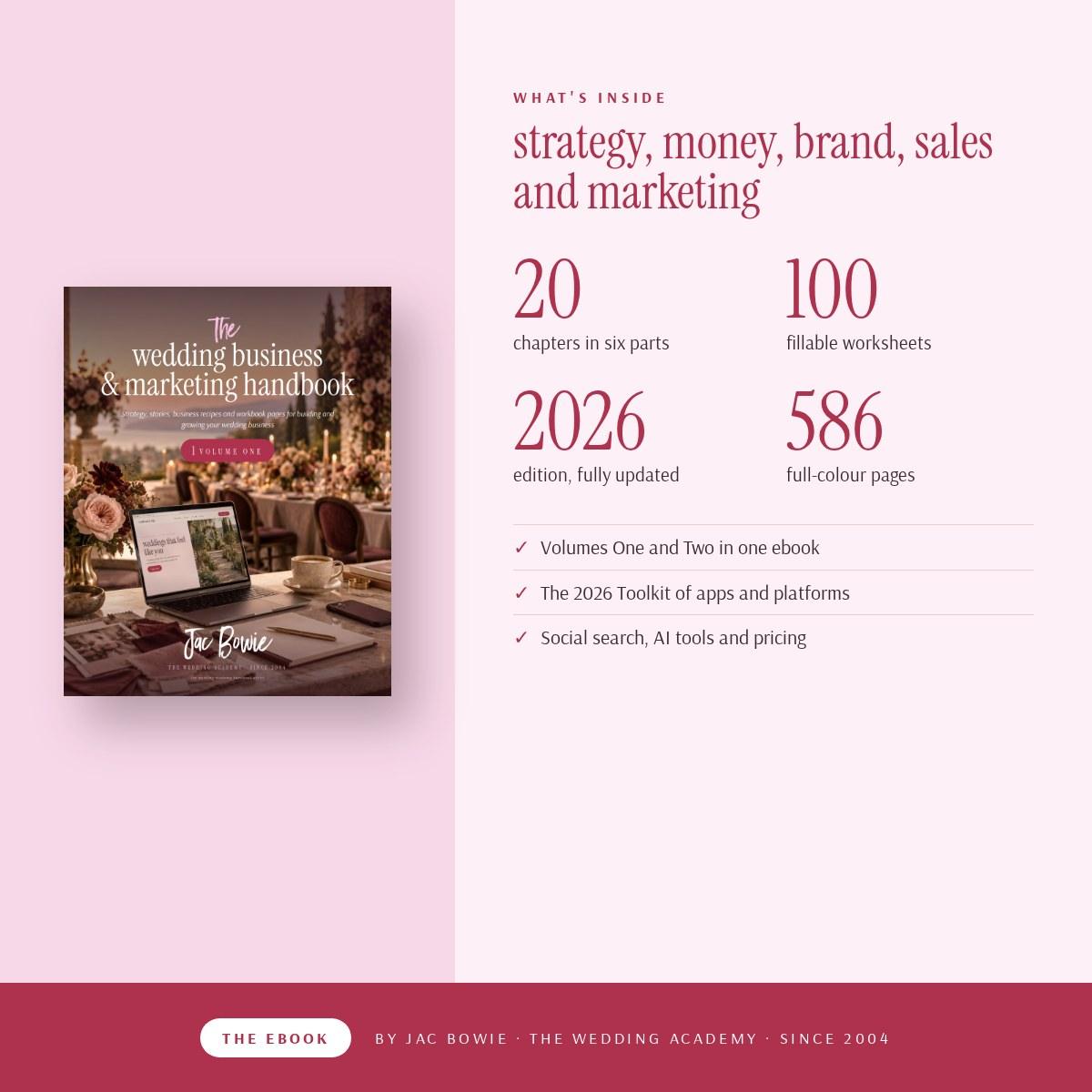 What's inside The Wedding Business & Marketing Handbook