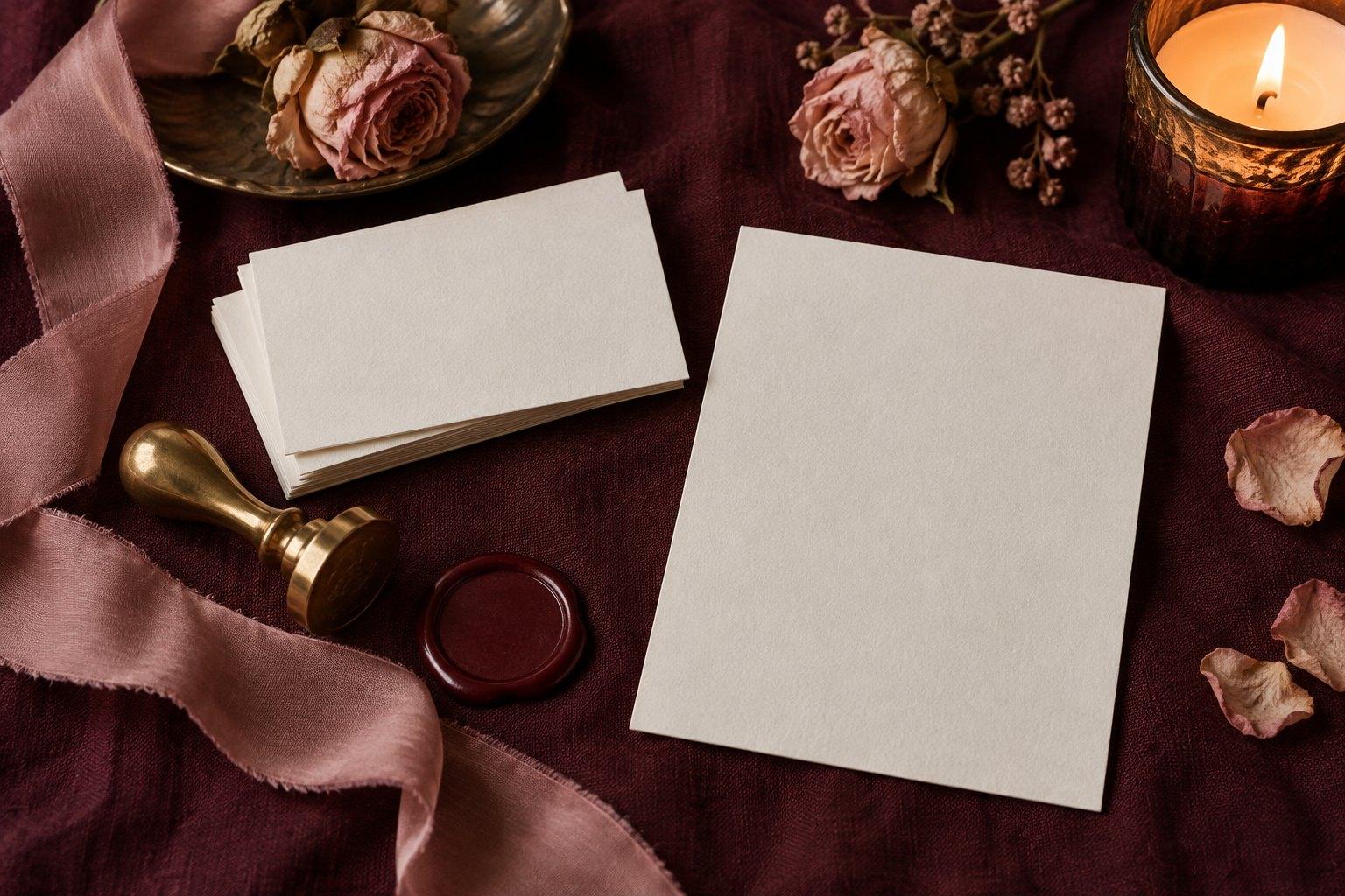 Wedding Academy | How to Choose a Wedding Business Name (and Check It's Available) Blank wedding business stationery flat lay ready for a new wedding business name