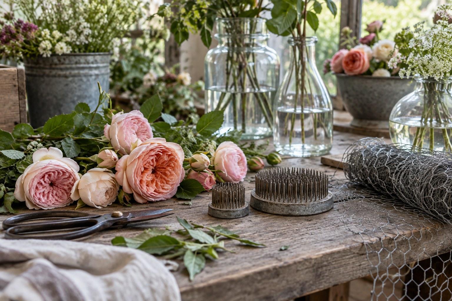 reusable floral mechanics instead of single-use foam