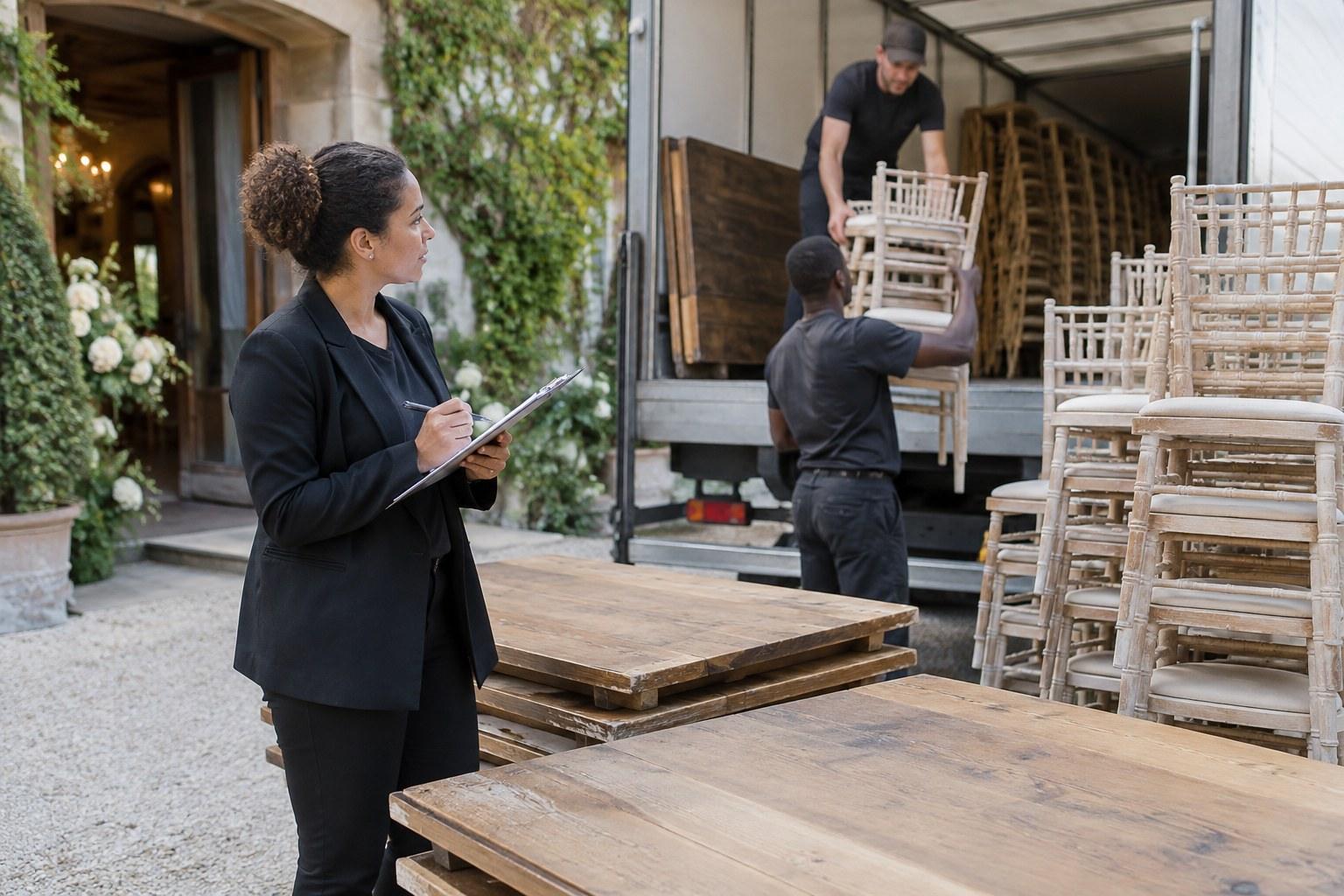 Wedding Academy | Wedding Furniture Hire: What Stylists Should Check Before Booking checking wedding furniture hire delivery against the order