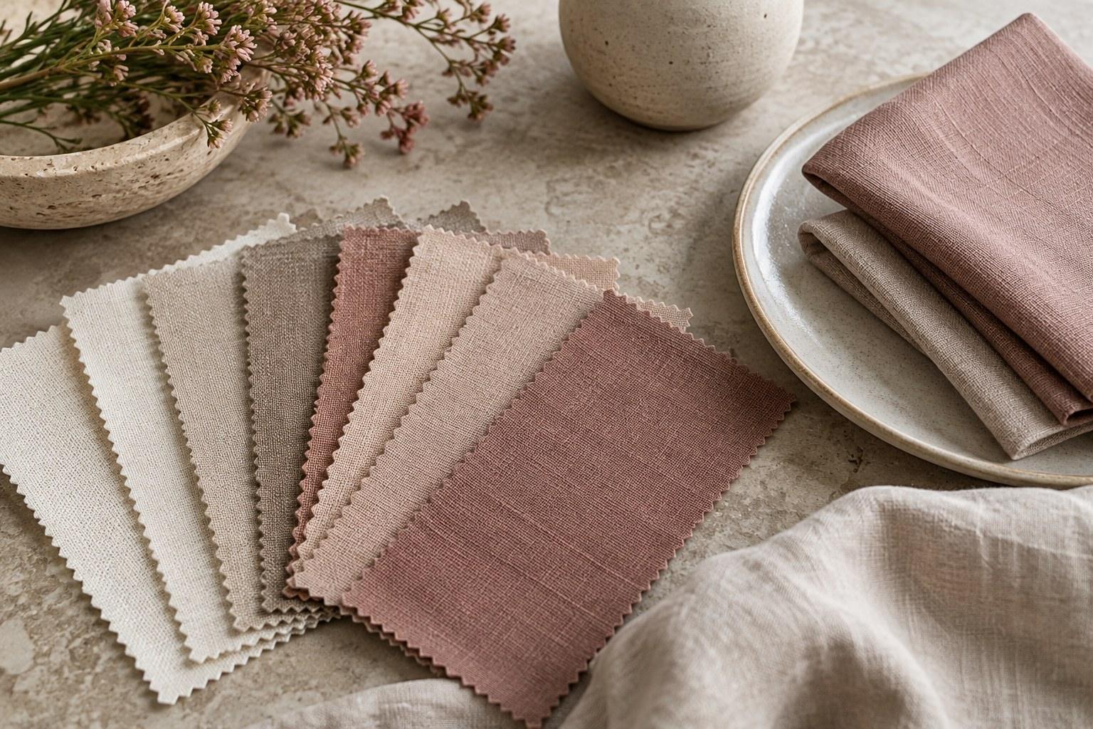Wedding Academy | Wedding Linen Hire: A Stylist's Guide to Fabrics, Sizes and Colours wedding linen hire fabric swatches for colour matching