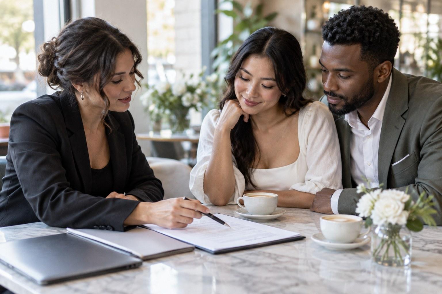 planner reviewing a wedding planner overtime clause in a contract