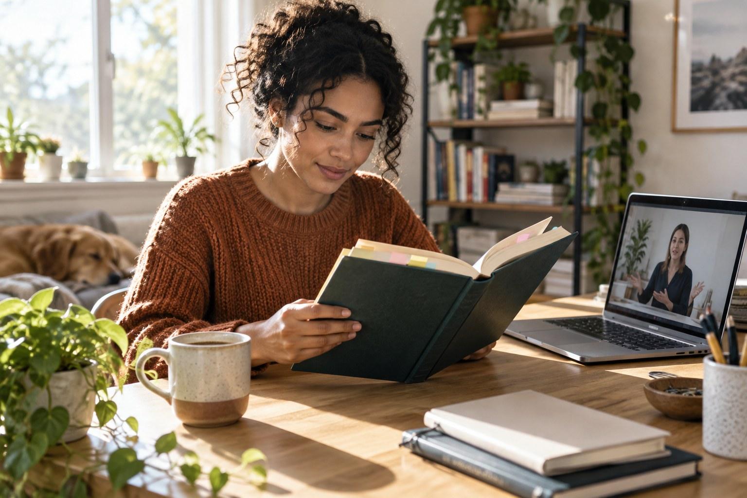 aspiring planner comparing a wedding planning book vs course at home
