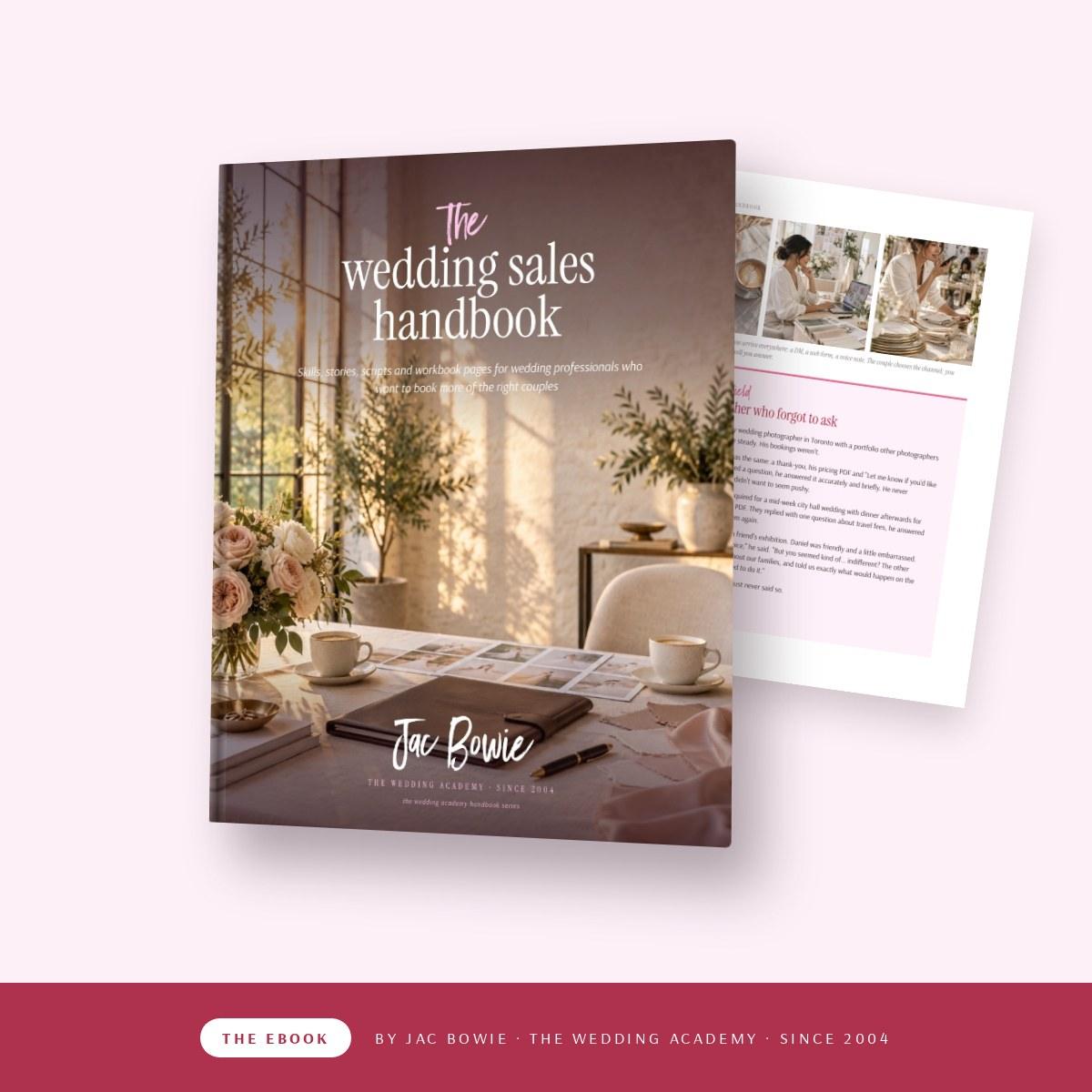 The Wedding Sales Handbook by Jac Bowie, fillable ebook