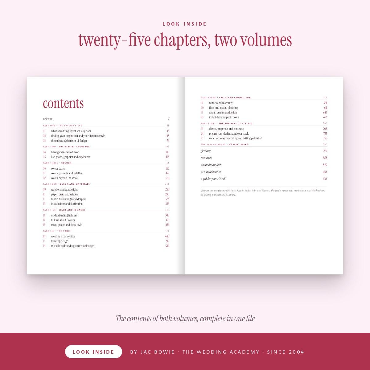Inside The Wedding Stylist's Handbook: two volumes, one ebook