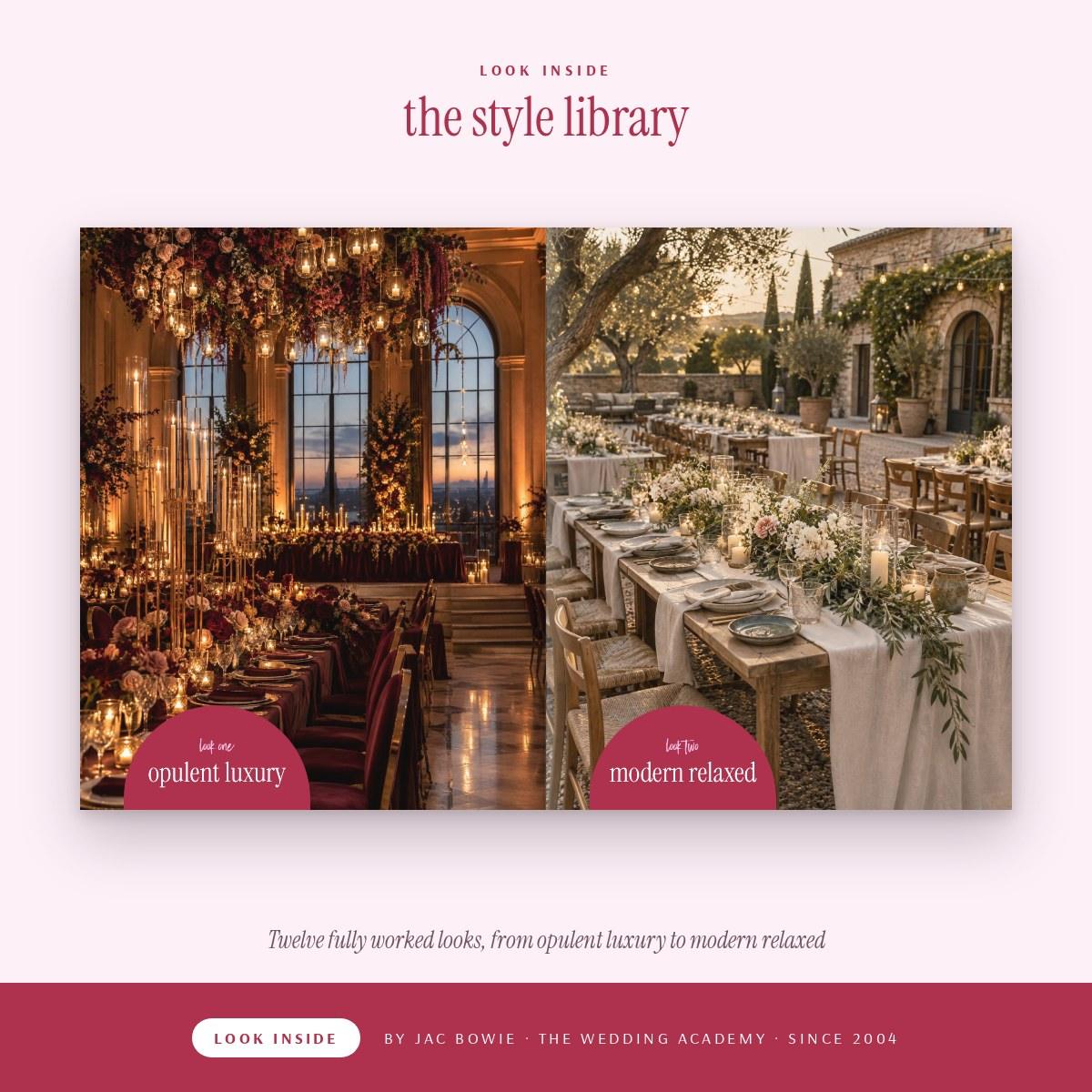 Inside The Wedding Stylist's Handbook: the style library